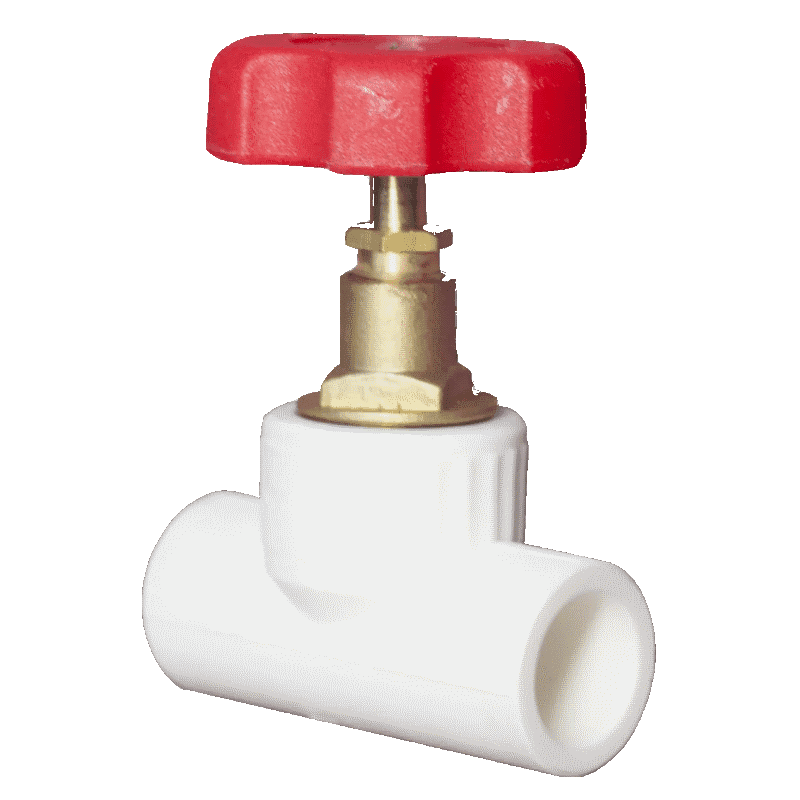 Клапан (вентиль) PP-R запорный белый внутренняя пайка Дн 20х90гр VALFEX 10146020