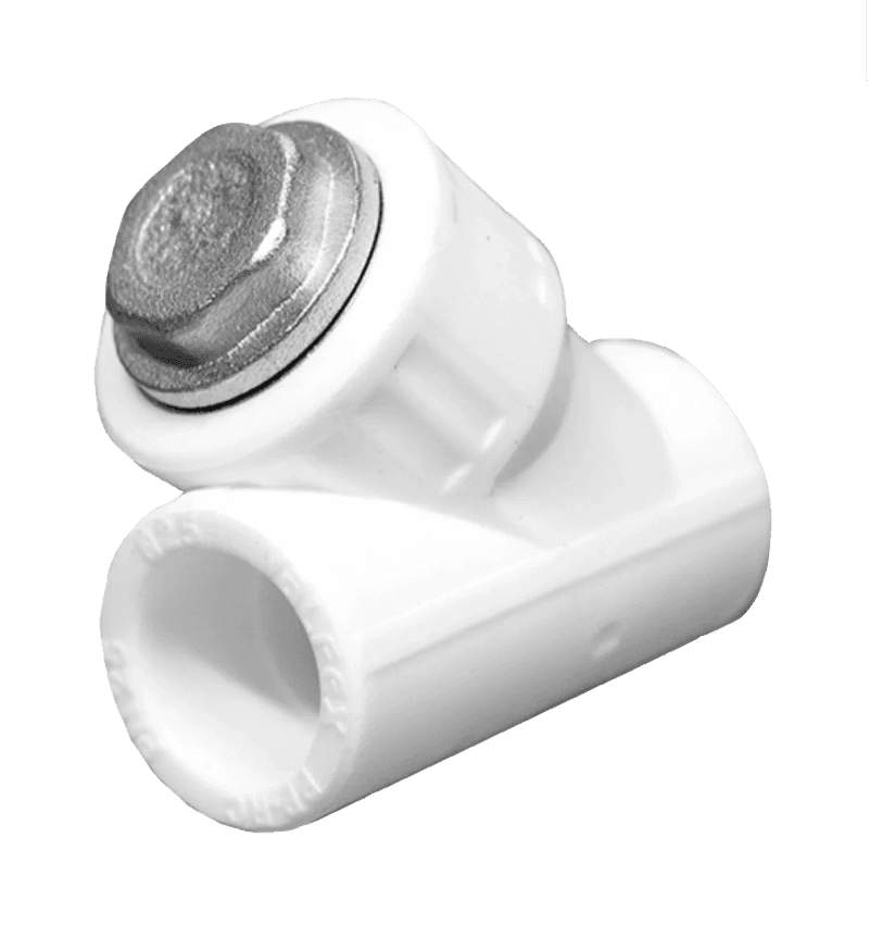 Фильтр PP-R сетчатый белый внутренняя пайка Дн 20х45гр VALFEX 10141020