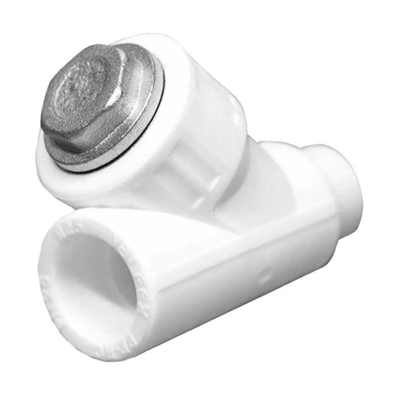Фильтр PP-R сетчатый белый внутр/наруж пайка Дн 20х45гр VALFEX 10142020