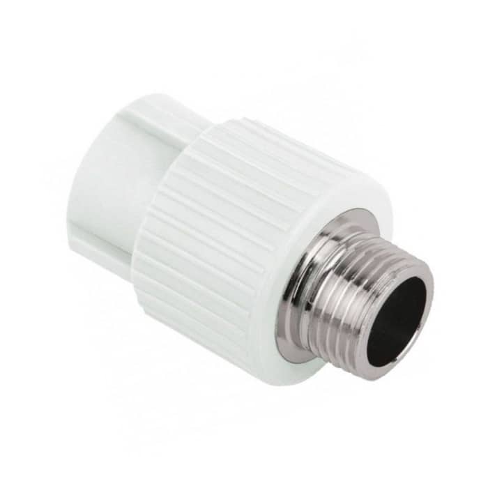 Муфта PP-R комбинированная белая НР Дн 25x1/2" RTP (РосТурПласт) 10664