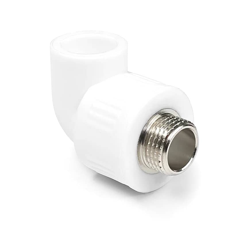 Угольник PP-R комбинированный белый НР Дн 25x1/2" RTP (РосТурПласт) 10801