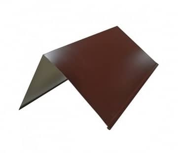 конек плоский с подгибом 0,45х150х150х2000 RAL 8017 шок-кор
