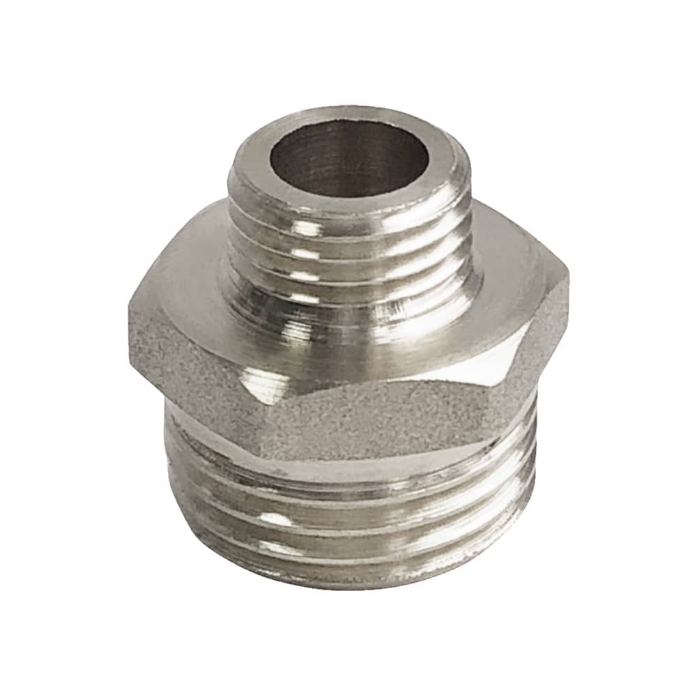 Ниппель латунь никель переходной Ду 32х15 (1 1/4"х1/2") НР VALFEX VF.580.N.114.012