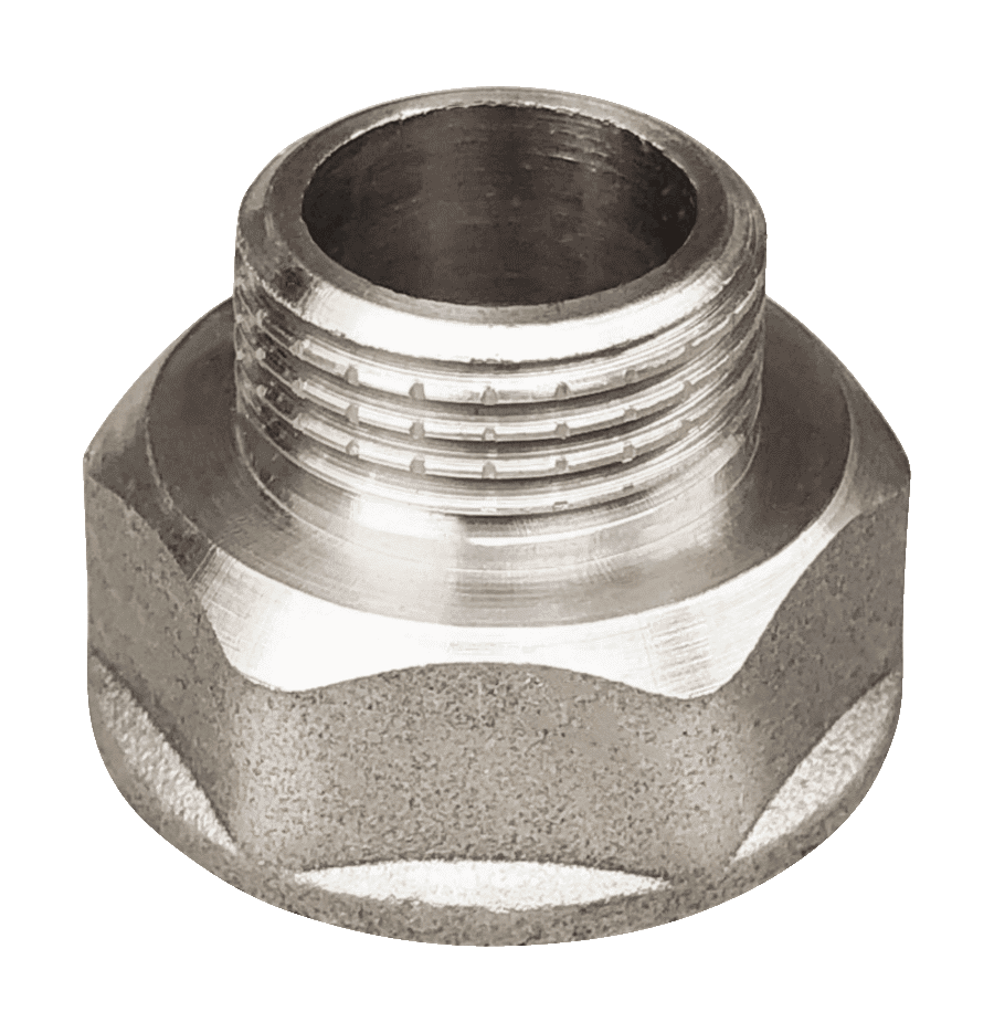 Переход латунь никель Ду 10х8 (3/8"х1/4") ВР/НР Valfex VF.592.N.038.014