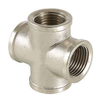 Крест латунь никель Ду 20 (3/4") ВР VALFEX VF.760.N.034