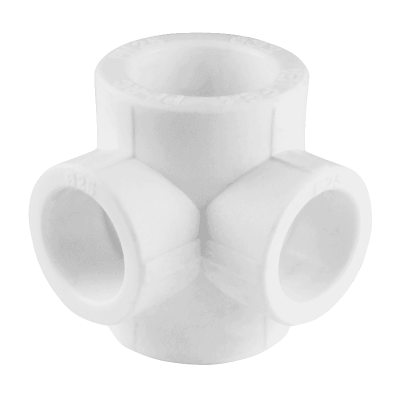 Крестовина PP-R 2-плоскостная белая внутренняя пайка Дн 40х20 VALFEX 10118140